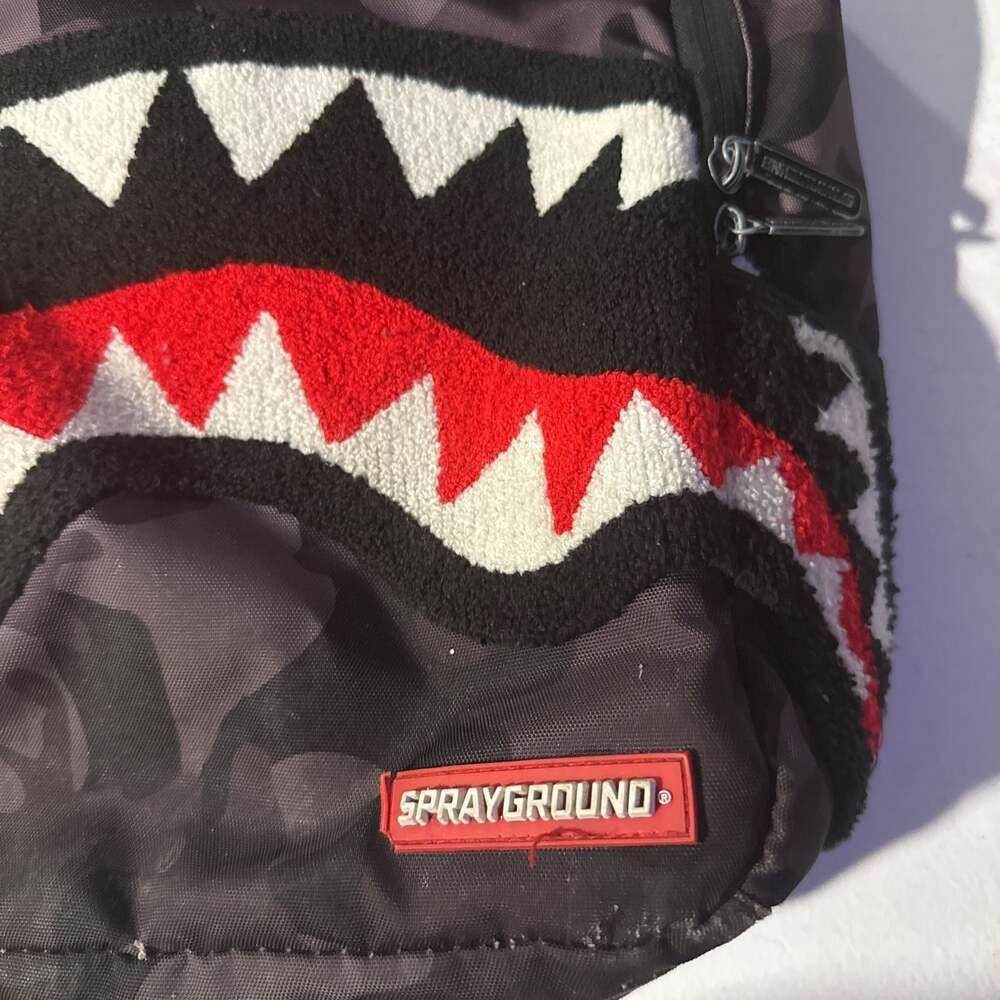 Sprayground Black Camo Shark Mouth Backpack - Picture 5 of 13